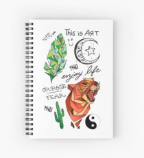 Cuaderno de espiral Kian Lawley tatuajes caja del teléfono