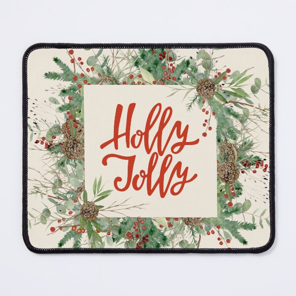 Item preview, Holly Jolly Vibes Christmas leaves wreath designed and sold by Rub14ekArts.