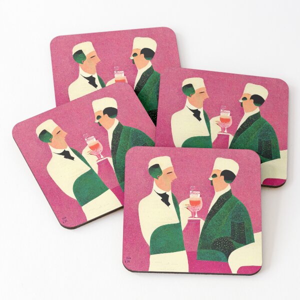 Item preview, Over a Glass of Wine - vintage graphic art designed and sold by NickMateo.