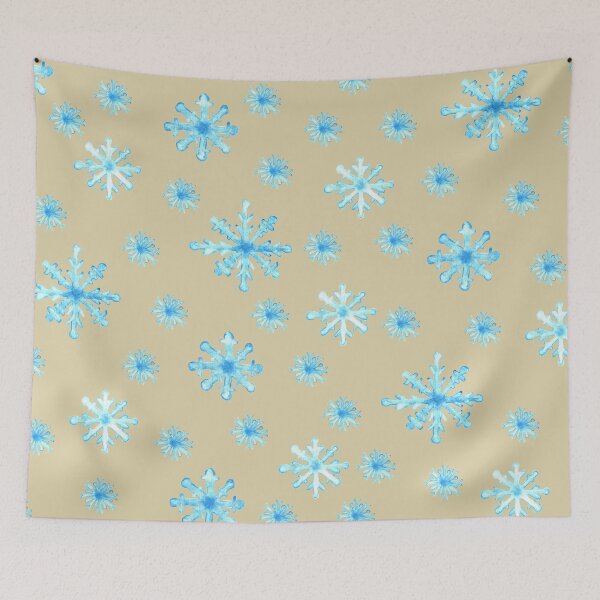 Item preview, Hand painted Snowflakes seamless patern beige background patern Christmas patern Cute patern designed and sold by Sunflower-7.