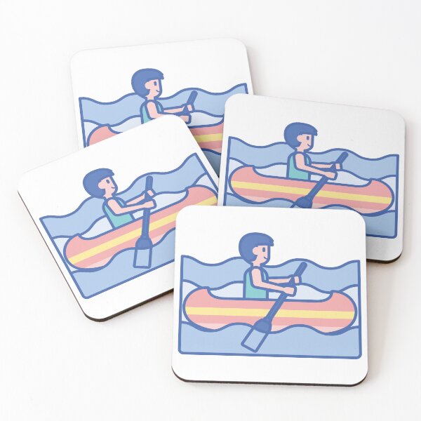 Item preview, Canoe Emoji Woman in Boat designed and sold by bolkibox.