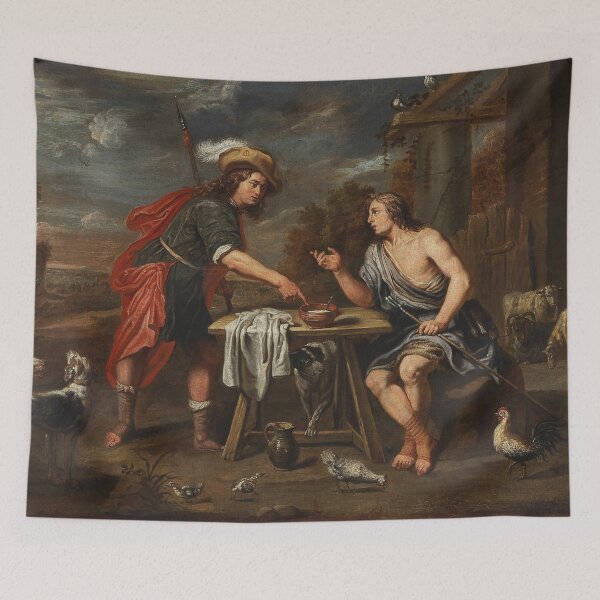 Item preview, Two Conversing Shepherds | Jan van den Hoecke | 1640 Renaissance Art designed and sold by CJET.
