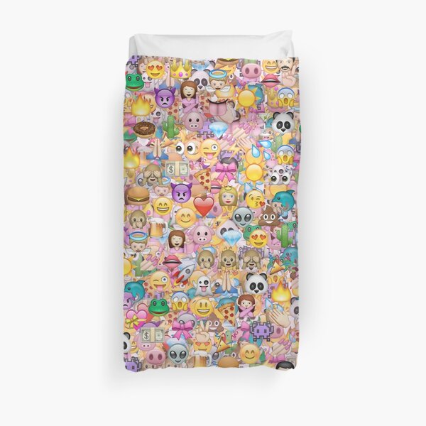 happy emoji pattern Duvet Cover