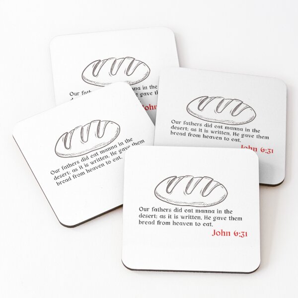 Item preview, John 6:31, Bible Verse Christian Gift designed and sold by VerseforWear.