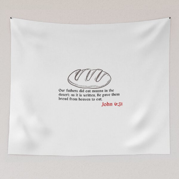 Item preview, John 6:31, Bible Verse Christian Gift designed and sold by VerseforWear.