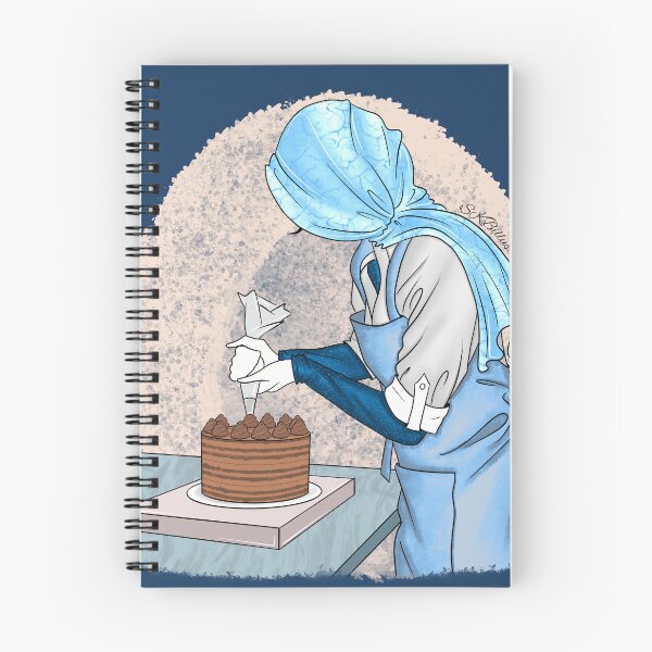 Item preview, BON APPETIT; HIJABI CAKE DECORATOR (BLUE); MUSLIM GIFTS; HIJABI GIFT; EID GIFT; MUSLIM WOMAN GIFT; HIJABI FASHION ILLUSTRATION designed and sold by SKBillustrations.