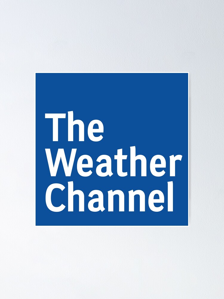 "The Weather Channel logo design blue and white" Poster for Sale by