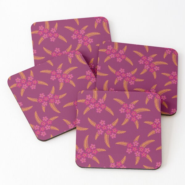 Item preview, Australian Native Geraldton Wax Flower Maroon Pattern designed and sold by BloomJoyStudio.