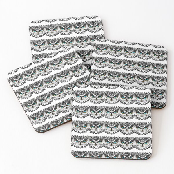Item preview, Owl Black and White with Brilliant Blue Eyes designed and sold by deniselynnimage.