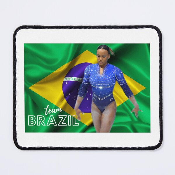 Item preview, Team Brasil - Rebeca Andrade - gymnast with flag designed and sold by Karen Louise Hollis.
