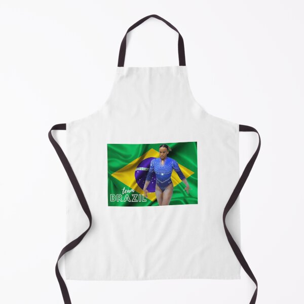 Item preview, Team Brasil - Rebeca Andrade - gymnast with flag designed and sold by Karen Louise Hollis.