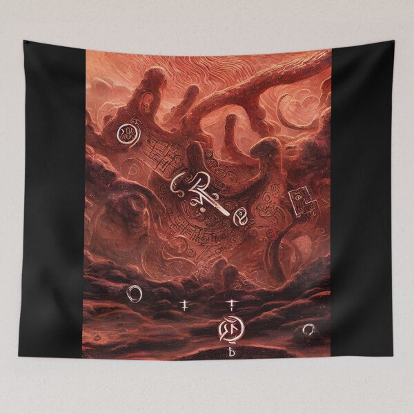 Item preview, Alien Arcane Aesthic AiArt Red Runes 1 designed and sold by Swabcraft.