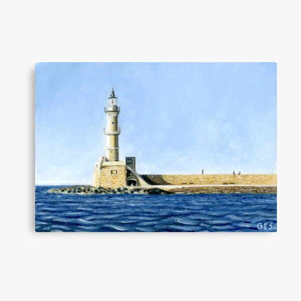 Lighthouse, Chania, Crete Canvas Print