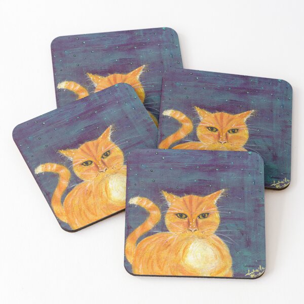 Item preview, Starry Night Cat designed and sold by BareRootsDesign.