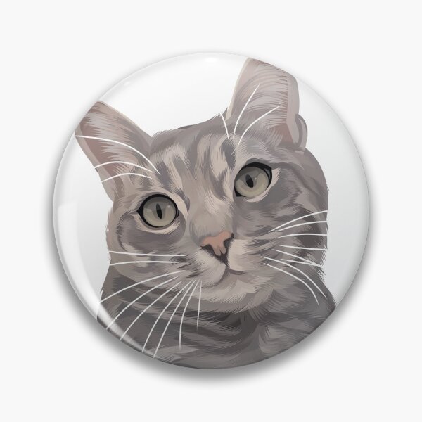 Item preview, grey cat designed and sold by extraonions.