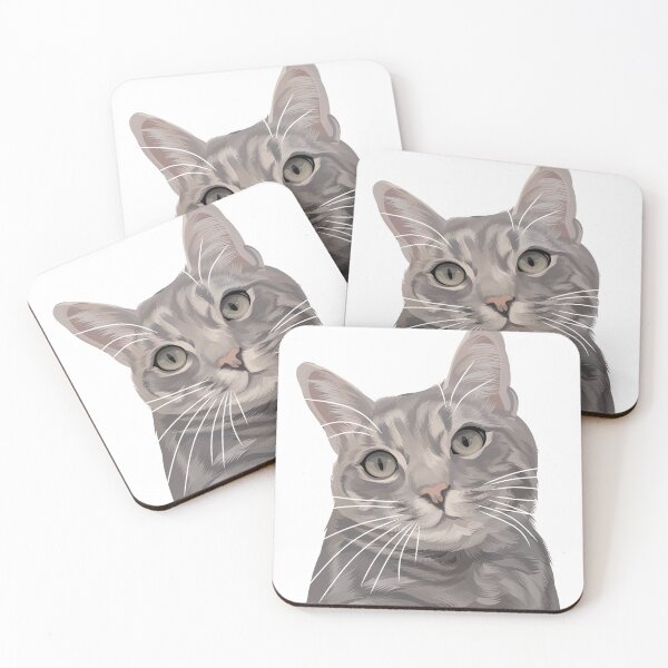Item preview, grey cat designed and sold by extraonions.