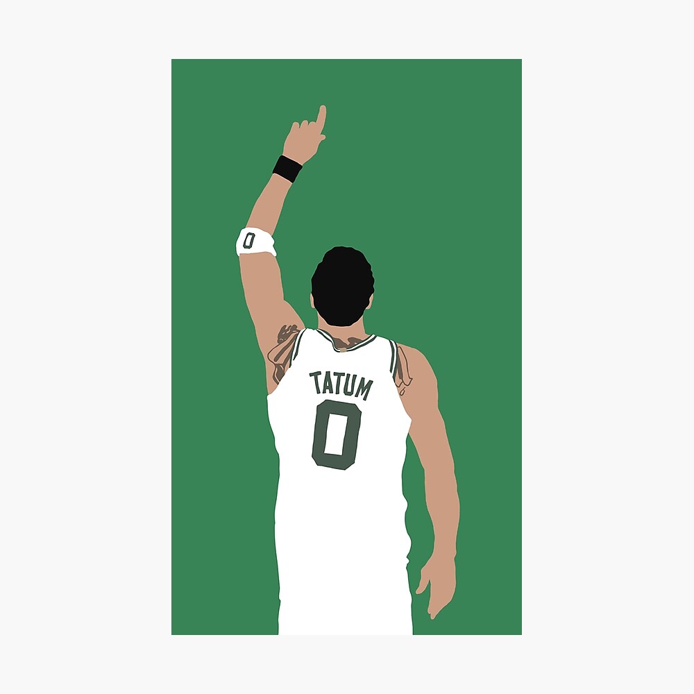 Jayson Tatum Basketball Paper Poster Celtics Long Sleeve T-Shirt