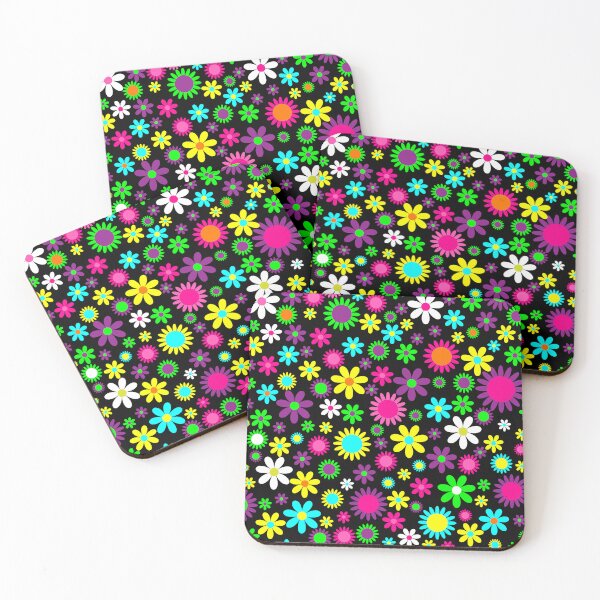 Item preview, 1960s vintage floral black flowers designed and sold by Gossip Rag.
