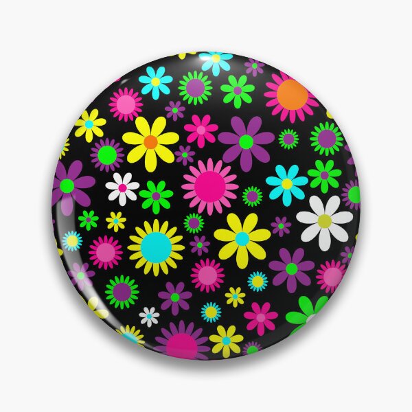 Item preview, 1960s vintage floral black flowers designed and sold by Gossip Rag.