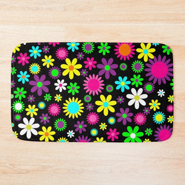 Item preview, 1960s vintage floral black flowers designed and sold by Gossip Rag.