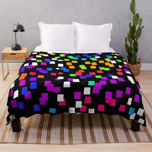 Item preview, Colorful rectangles on a black background designed and sold by lalylaura.