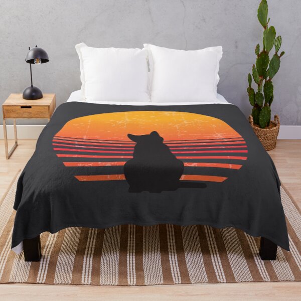 Item preview, Black Kitten Looking At Sunset, Cute Cat Watching Vintage Retro Sun Set designed and sold by DigitalMandy.