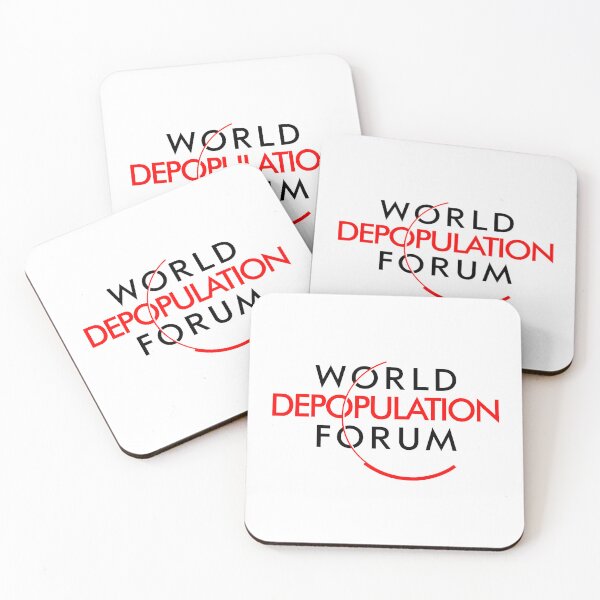 Item preview, World Depopulation Forum (WEF World Economic Forum) designed and sold by TheFoolsGallery.