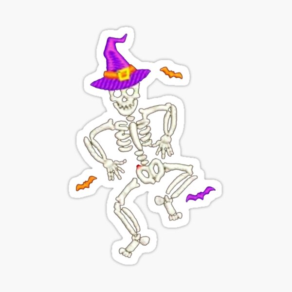 Funny Dancing Skeleton Sticker For Sale By Corroja Redbubble