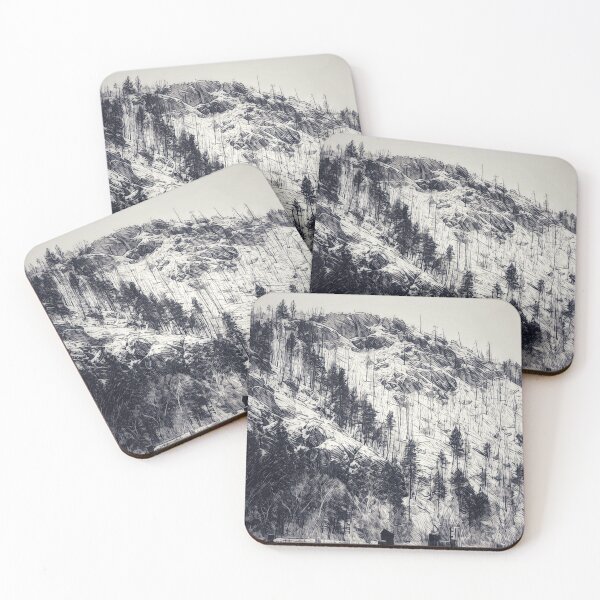 Item preview, B&W Snow Covered Hill - Winter Scene designed and sold by MistyMorningsOR.