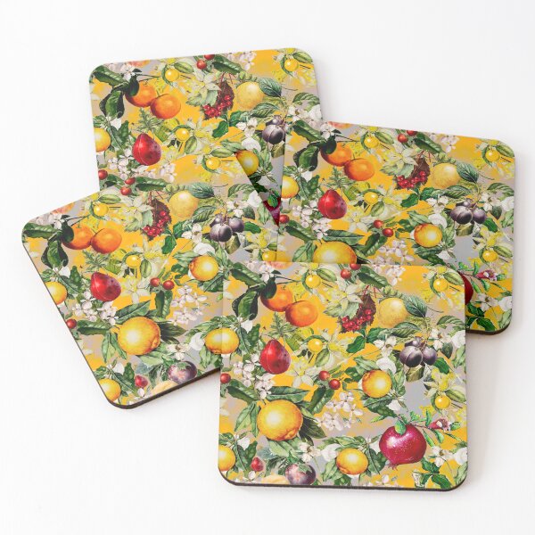 Item preview, Trendy Blooming citrus fruits paradise, orange botanical illustration, yellow floral illustration    designed and sold by ZeinabTaha.