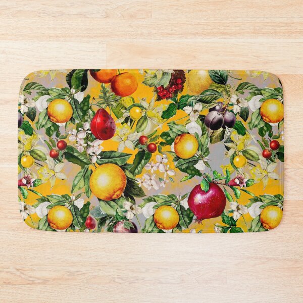 Item preview, Trendy Blooming citrus fruits paradise, orange botanical illustration, yellow floral illustration    designed and sold by ZeinabTaha.