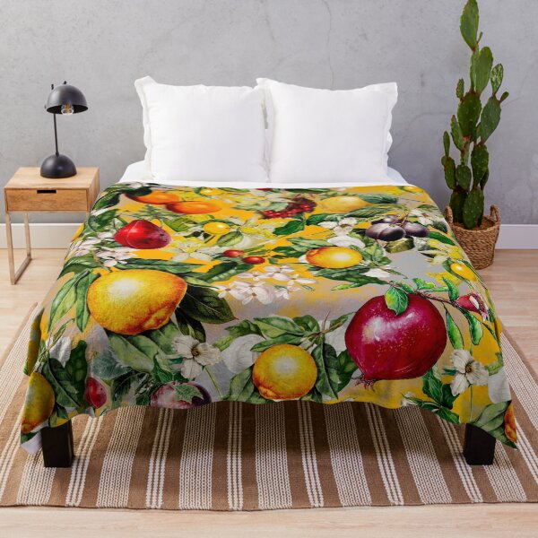 Item preview, Trendy Blooming citrus fruits paradise, orange botanical illustration, yellow floral illustration    designed and sold by ZeinabTaha.