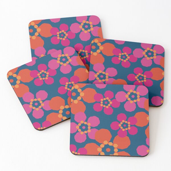 Item preview, Bold Australian Florals Geraldton Wax Flower Pattern on Blue designed and sold by BloomJoyStudio.