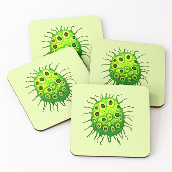 Item preview, Digital image of the green microbe designed and sold by Gala-life1.