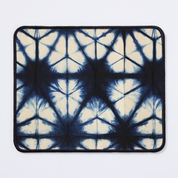 Item preview, Indigo Shibori Asanoha Pattern designed and sold by jenniferdyes.