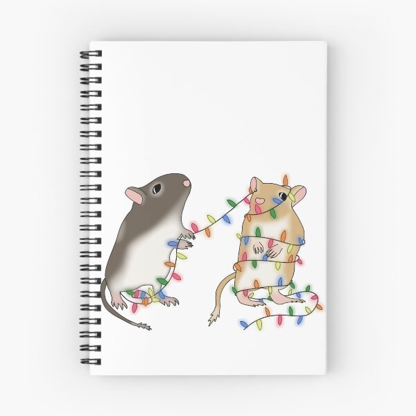 Item preview, Two cute gerbils with colourful christmas lights  designed and sold by Becky-Marie.