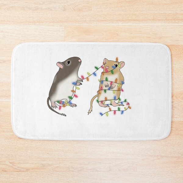 Item preview, Two cute gerbils with colourful christmas lights  designed and sold by Becky-Marie.