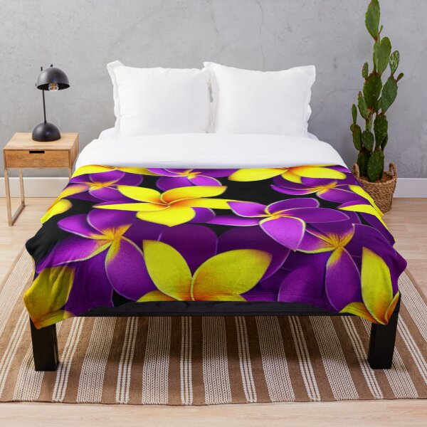Item preview, Abstract purple and yellow frangipani designed and sold by FGCART.