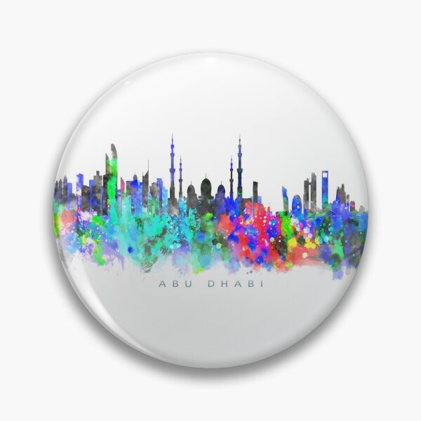 Artikelvorschau, Abu Dhabi, UAE Skyline Watercolor Painting entworfen und verkauft von InkistPrints.