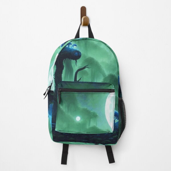 Item preview, Moonlit and foggy alien landscape with little slug-trees designed and sold by BrachiaST.
