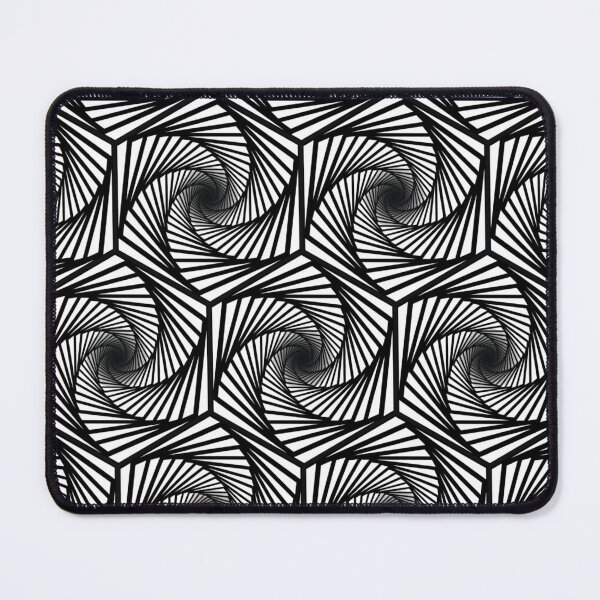 Item preview, swirl hexagon triangular pattern black objowl - take the way! designed and sold by OptLuv.