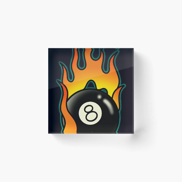 Item preview, 8 Ball on Flames designed and sold by SoulArtLove.