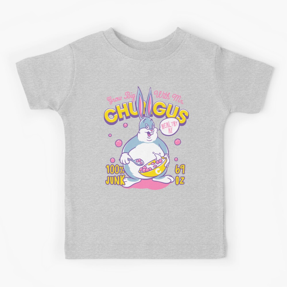 Big Chungus Cereal Grow Big With Mr Chungus Meme Kids T Shirt