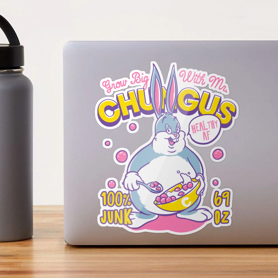 Big Chungus Cereal | Grow Big with Mr. Chungus | MEME Sticker for Sale by  Any Color Designs | Redbubble