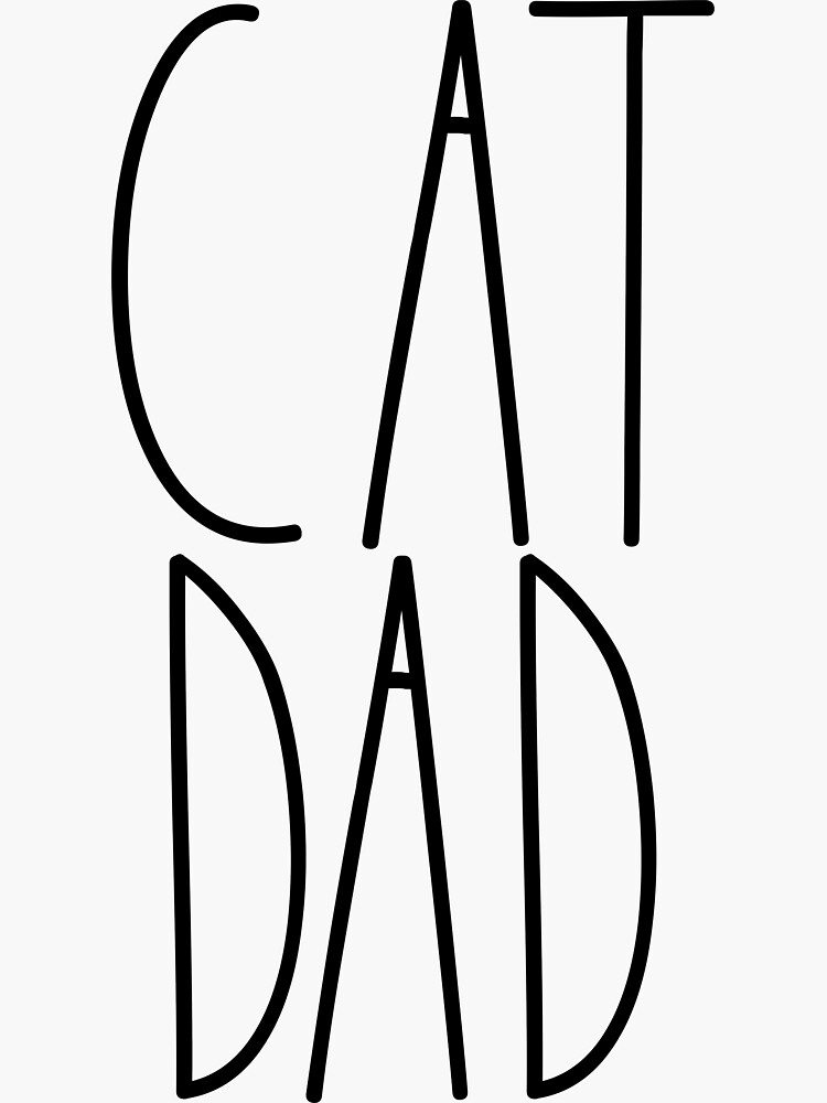 "Cat Dad Rae Dunn Inspired Farmhouse" Sticker for Sale by FineElephant