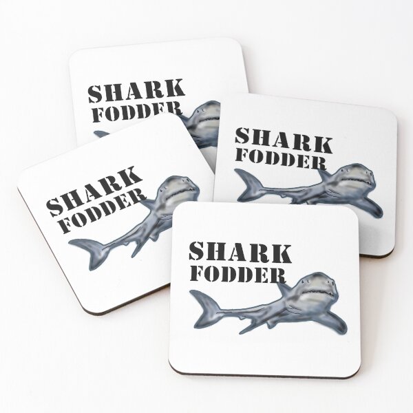 Item preview, Shark Fodder - Black Text with Shark designed and sold by MountMercantile.
