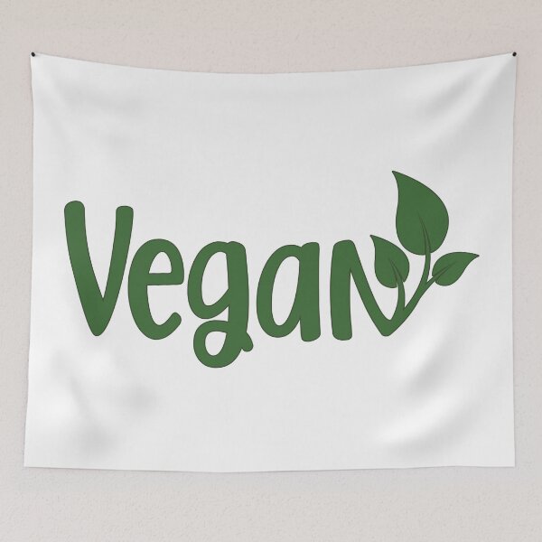 Item preview, Vegan Leaf Text Green Border designed and sold by Alec Buchan.