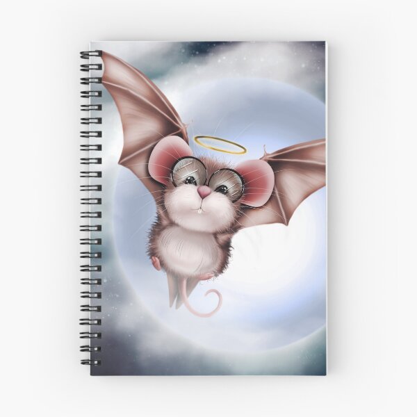Item preview, Moody moon angel mouse bat with glasses designed and sold by iduzarts.