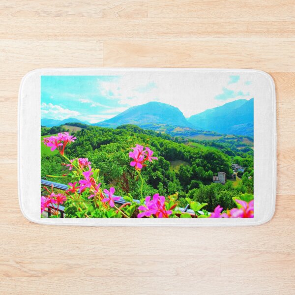 Item preview, Scenery from Montefortino with flowers, thickets, fields and Sibillini designed and sold by Kristina Drozd.