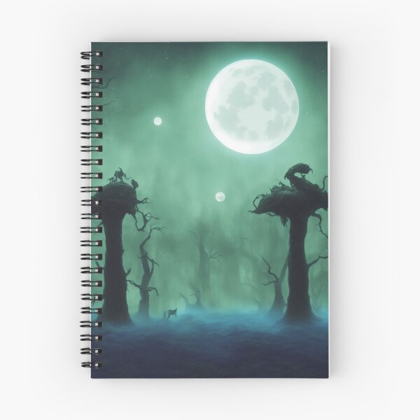 Item preview, Creepy moonlit and foggy alien planet landscape I designed and sold by BrachiaST.